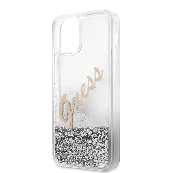 Guess GUHCP12LGLVSSI iPhone 12 Pro Max 6,7" srebrny/silver hardcase Glitter